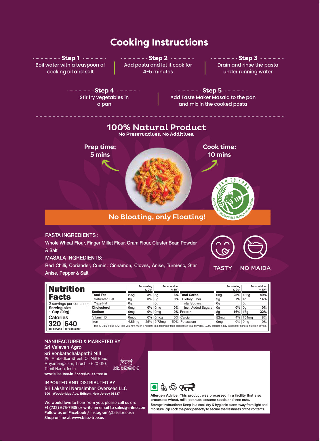Finger(Ragi) Millet Pasta