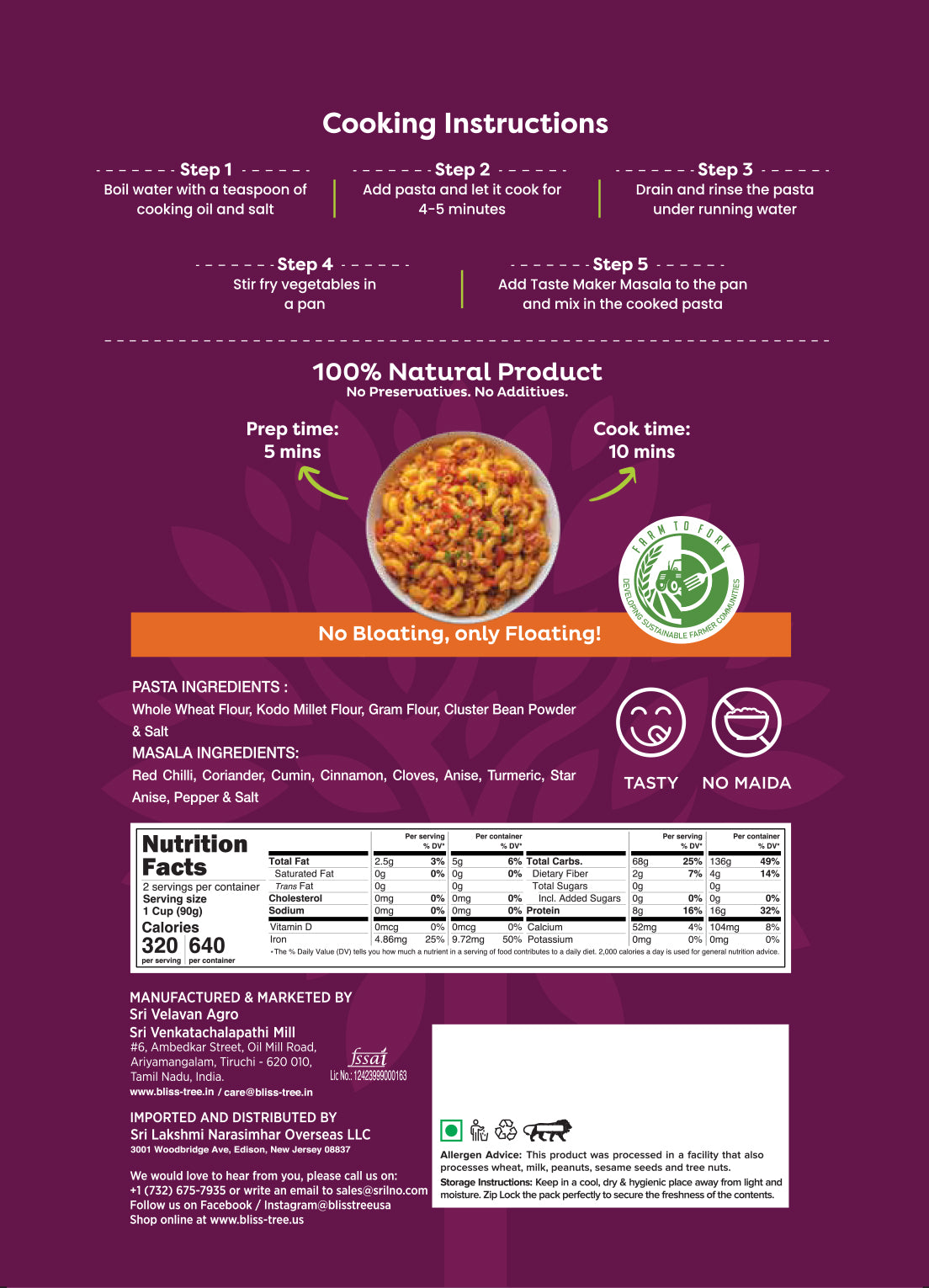 Kodo Millet Pasta