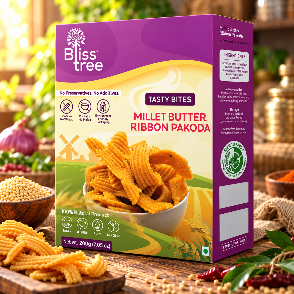 Millet Butter Ribbon Pakoda 200g