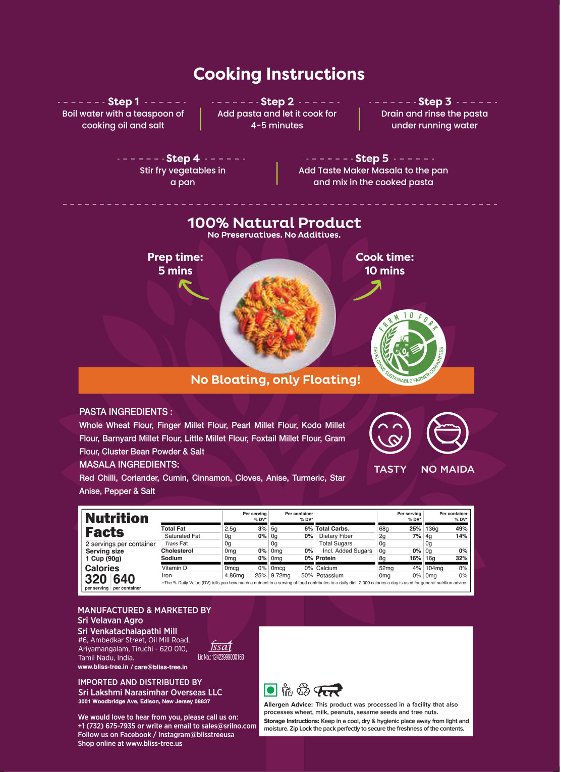 Multi Millet Pasta
