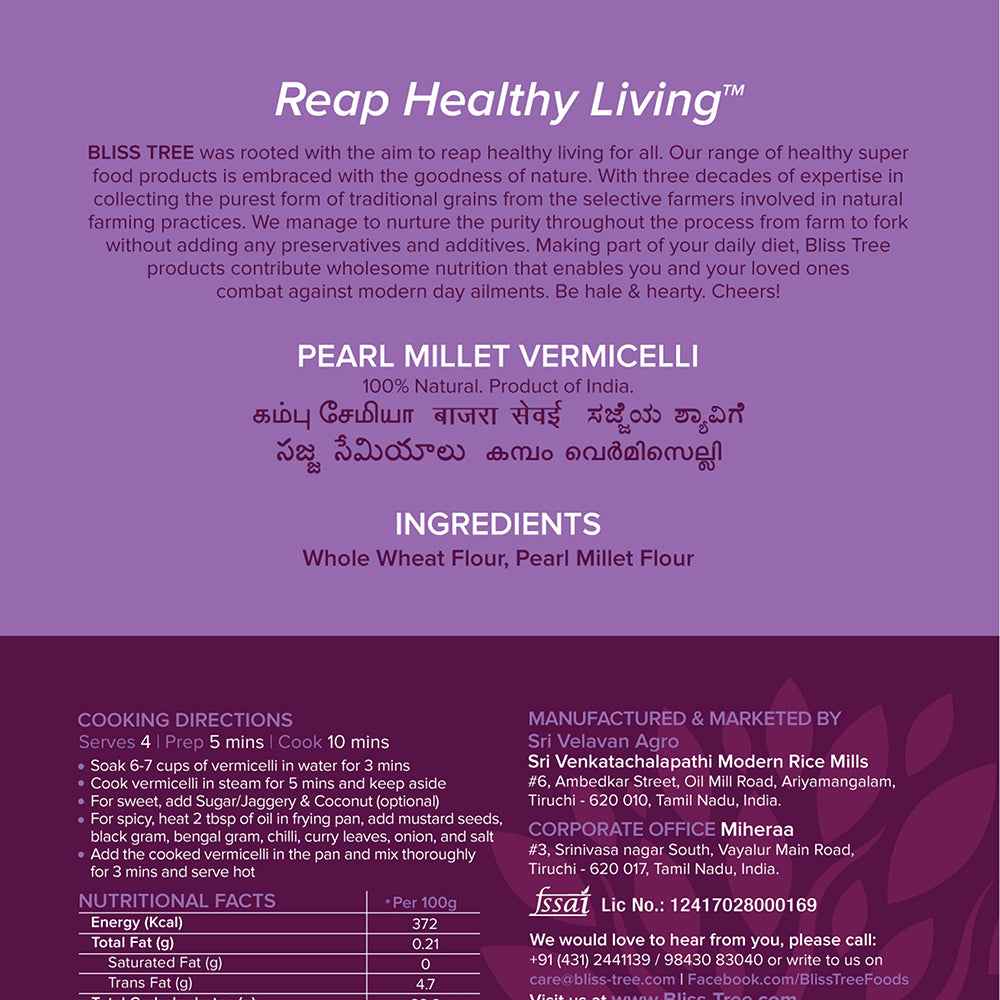 Pearl Millet Vermicelli