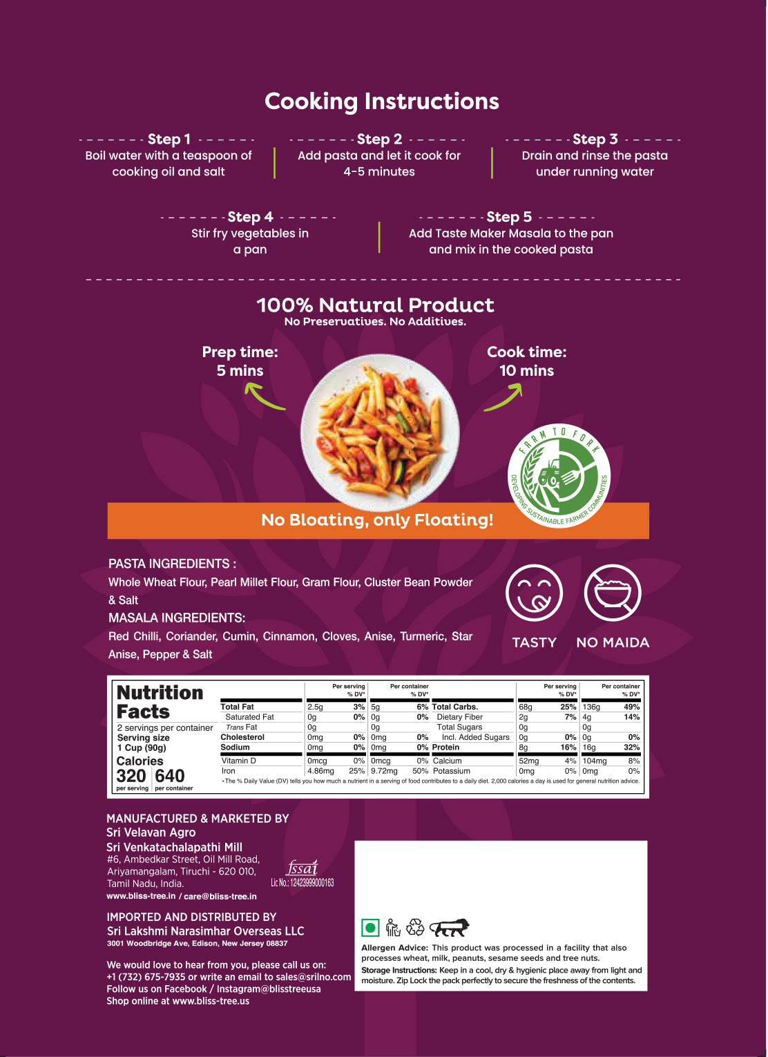 Pearl Millet Pasta