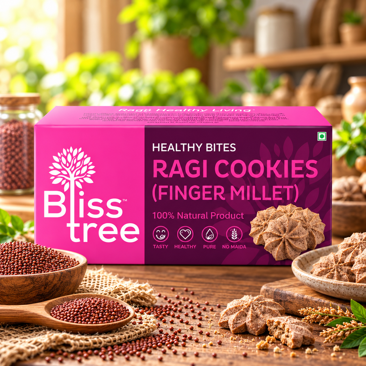 Millet Ragi Cookies (Finger Millet)