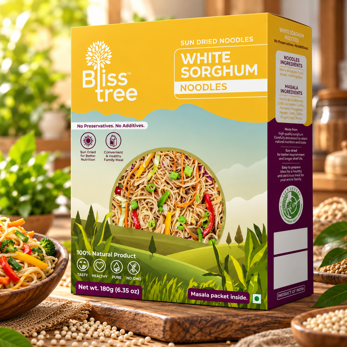 White Sorghum Millet Noodles