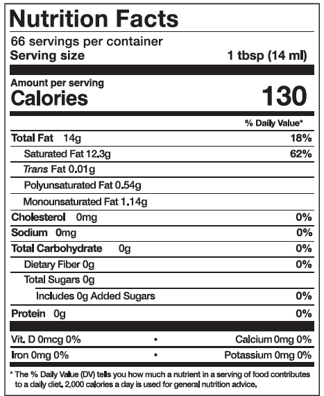 Cold-pressed-coconut-oil-nutrition facts