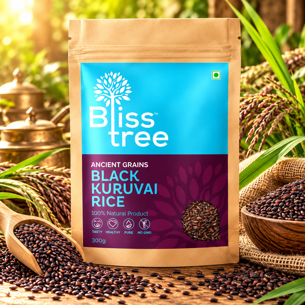 Black Kuruvai Rice (Karung Kuruvai Arisi)