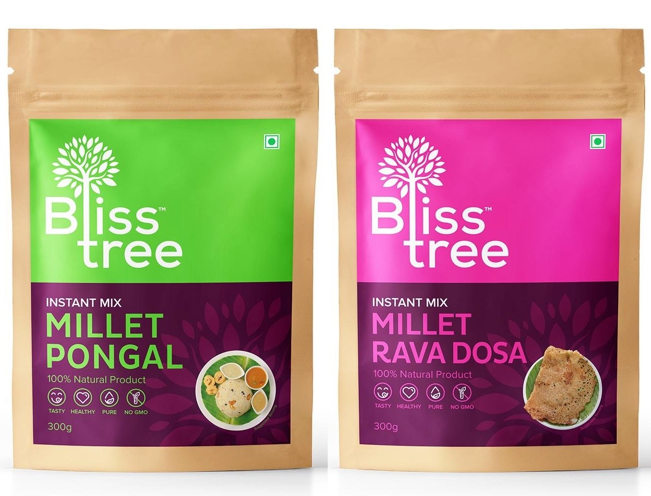 Millet Breakfast/Dinner Combo (Rava Dosa/Pongal) (2 pack, 10 servings) - Free shipping