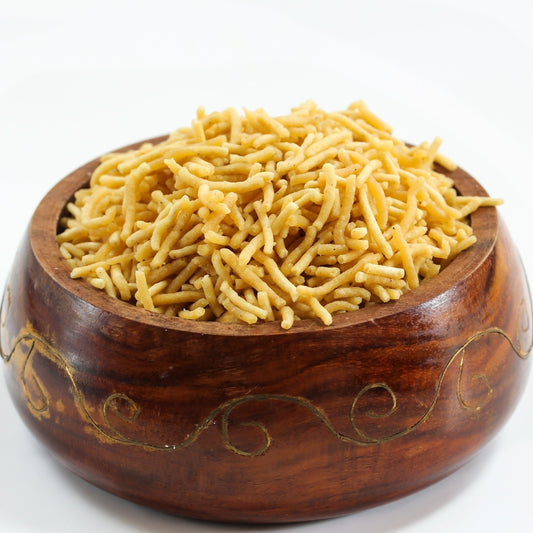 Bliss Tree Spicy and crispy Omapodi made with gram flour and ajwain for an aromatic taste